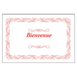 NAPPERON BIENVENUE ROUGE 9