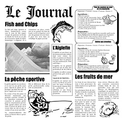 PAPIER CIRÉ IMPRIMÉ LE JOURNAL 12