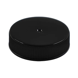 BLACK CAP FOR CLEAR GLASS BOTTLE 38-400
