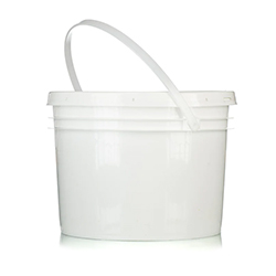 SECURED WHITE ROUND PAIL 4.5 LITERS