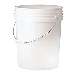 ROUND WHITE PLASTIC PAIL 90MIL. 20L