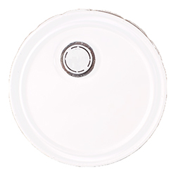 ROUND WHITE METAL LID FOR PAIL