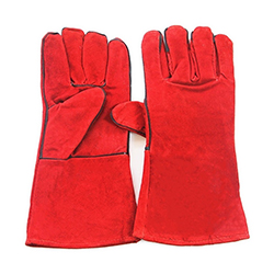 RED FULLY LINED BBQ GLOVE 14