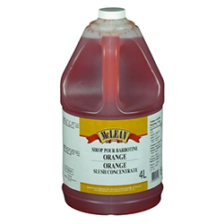 SIROP POUR BARBOTINE ORANGE 4L