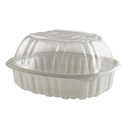 COMBO ROASTER WHITE BASE WITH CLEAR LID