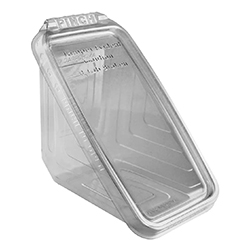 TAMPER EVIDENT CLEAR HINGED LID CONTAINER FOR SANDWICH