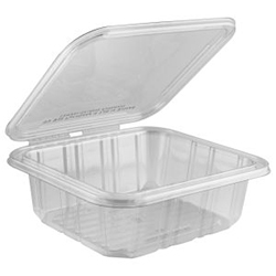 RECTANGULAR TAMPER EVIDENT CLEAR HINGED CONTAINER 8