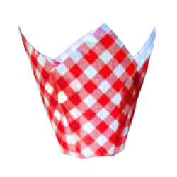 MUFFIN PAPER CUP CHECKERED 50M X H100MM