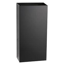 STAINLESS STEEL BLACK MATTE SURFACE MOUNTED WASTE RECEPTACLE 23L