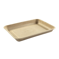 PLATEAU EN FIBRE MOULÉE COMPOSTABLE NO.2DP BEIGE