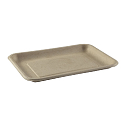 PLATEAU EN FIBRE MOULÉE COMPOSTABLE NO.2S BEIGE