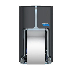 TOP BOTTOM HIGH CAPACITY BATHROOM TISSUE DISPENSER GRAY