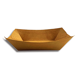 PLATEAU EN CARTON BRUN ANTI-GRAISSE 3 LB 48 OZ