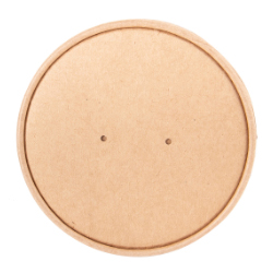 COUVERCLE EN CARTON BRUN POUR CONTENANT ROND 98 MM
