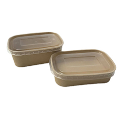 RECTANGULAR KRAFT PAPER CONTAINER 750 ML