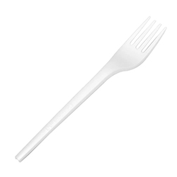 WHITE COMPOSTABLE FORK