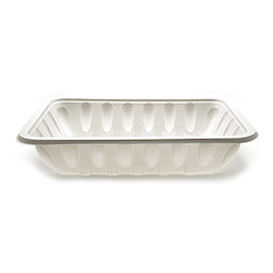 WHITE PP FOOD TRAY NO.17S