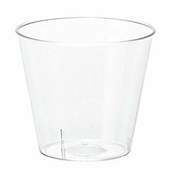 CLEAR PLASTIC CUP 1OZ