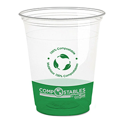 CLEAR COMPOSTABLE PLASTIC CUP 12 OZ