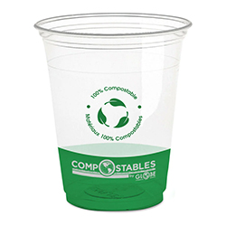 VERRE EN PLASTIQUE CLAIR COMPOSTABLE 12 OZ