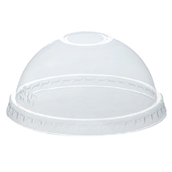 CLEAR DOME LID WITH HOLE FOR CUP 107MM