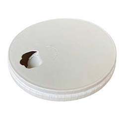 WHITE PAPER LID FOR CUP 80MM