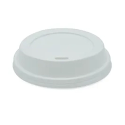 PS WHITE DOME LID FOR CUP 80MM