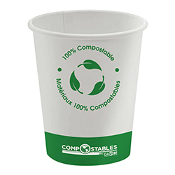 VERRE BREUVAGE CHAUD COMPOSTABLE 8 OZ 80 MM
