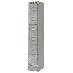 GREY STEEL 6 TIER LOCKERS 12