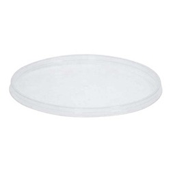 ROUND TAMPERPROOF CLEAR LID 110 MM