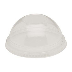 CLEAR DOME PLASTIC LID NO HOLE