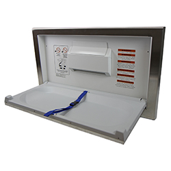 STAINLESS STEEL HORIZONTAL BABY CHANGING TABLE