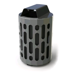 BLACK STEEL STINGRAY RECEPTACLE 160L