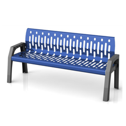 BANC EXTÉRIEUR STREAM ACIER BLEU 6'