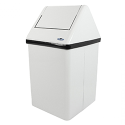 WHITE STEEL RECEPTACLE 54L