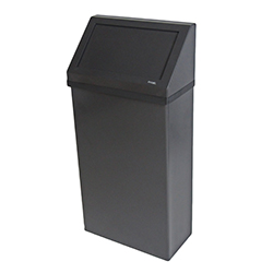 MATTE BLACK WALL RECEPTACLE 50L