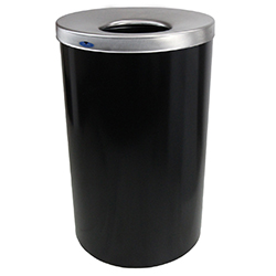 BLACK STEEL LOBBY WASTE RECEPTACLE 125L