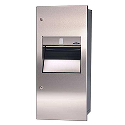STAINLESS STEEL COMBO PAPER DISPENSER WASTE CONTAINER