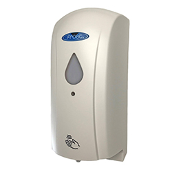 WHITE PLASTIC TOUCH FREE SOAP DISPENSER 500 ML