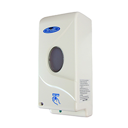 WHITE PLASTIC TOUCH FREE SOAP DISPENSER 1200 ML