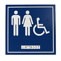 SIGNAGE GENDER NEUTRAL/WHEELCHAIR BRAILLE