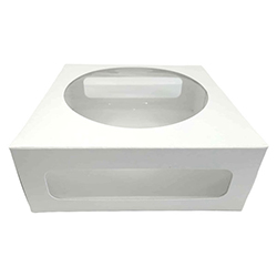 2 POLYPRO WINDOW BAKERY BOX 9''X9''X3.375''