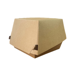 BOÎTE REFERMABLE EN CARTON BRUN POUR HAMBURGER