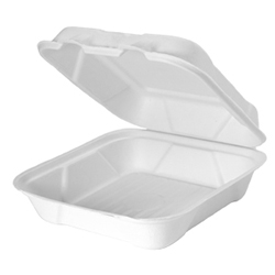 COMPOSTABLE HINGED CONTAINER LARGE