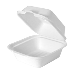 COMPOSTABLE HINGED CONTAINER MEDIUM