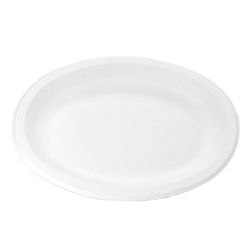 ASSIETTE OVALE FIBRE COMPOSTABLE 9.9