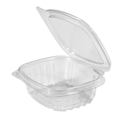 FLAT HINGED LID CLEAR CONTAINER 4 OZ