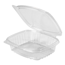 FLAT HINGED LID CLEAR CONTAINER 8OZ