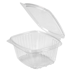 FLAT HINGED LID CLEAR CONTAINER 16Z