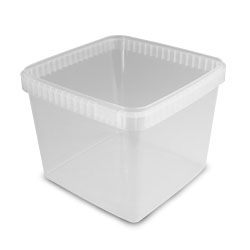 SQUARE TAMPER RESISTANT CLEAR CONTAINER 8OZ